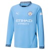 Officiële Voetbalshirt Manchester City Champions 24 Thuis 2024-25 Lange Mouw - Heren